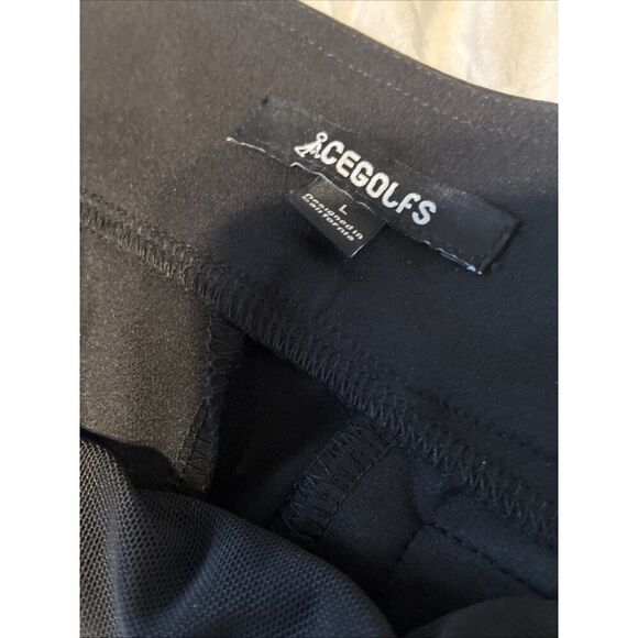 Acegolfs Women’s Solid Black Pants High Rise Large - Picture 3 of 4